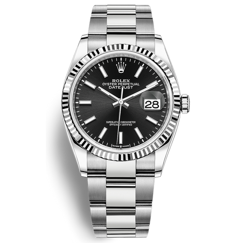 Rolex Datejust II Black Fluted Dial 36mm 126234