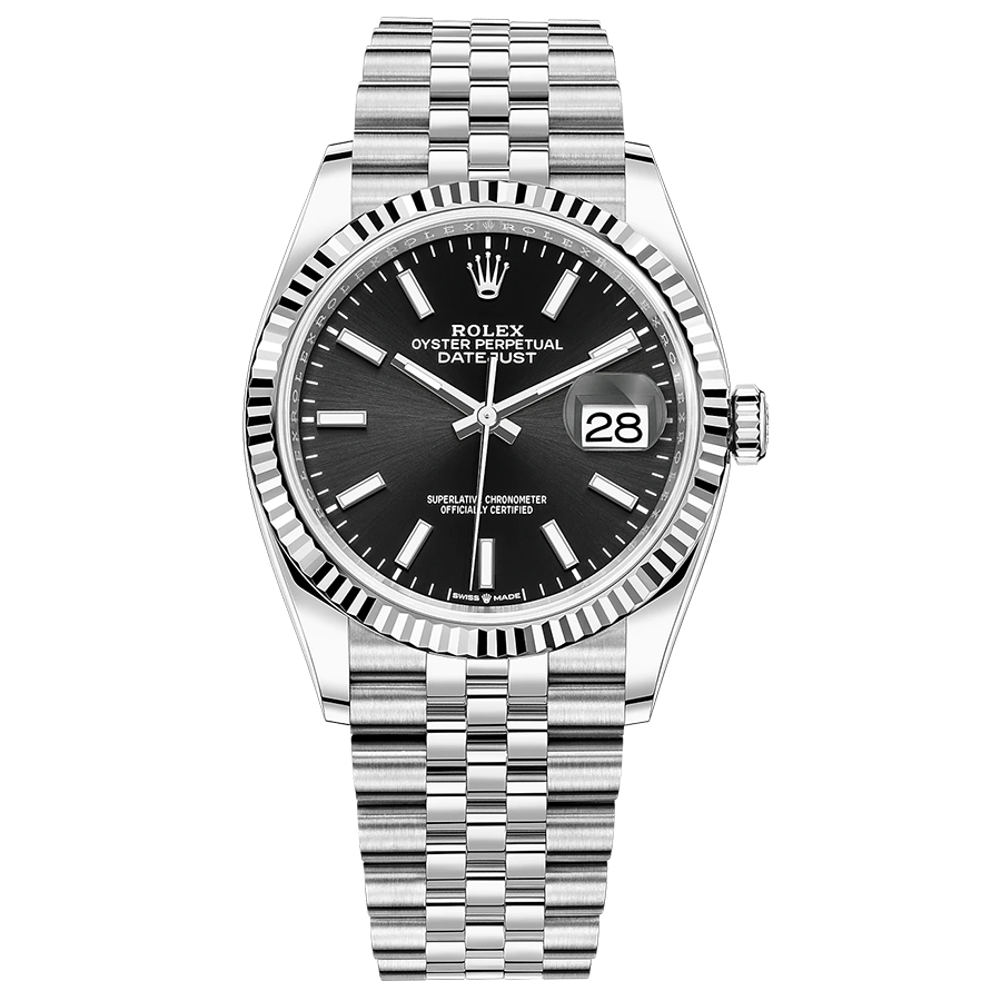 Buy Rolex Datejust II Black Fluted Dial Watch | 126234 | FCT
