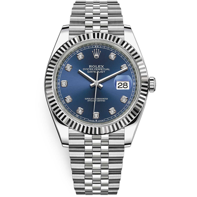 Rolex blue and silver hotsell