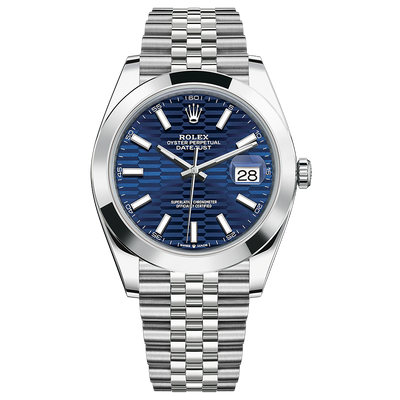 Rolex Datejust II Bright Blue Fluted Dial 41mm 126300