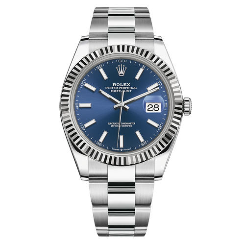 Rolex Datejust II Bright Blue Fluted Dial 41mm 126334