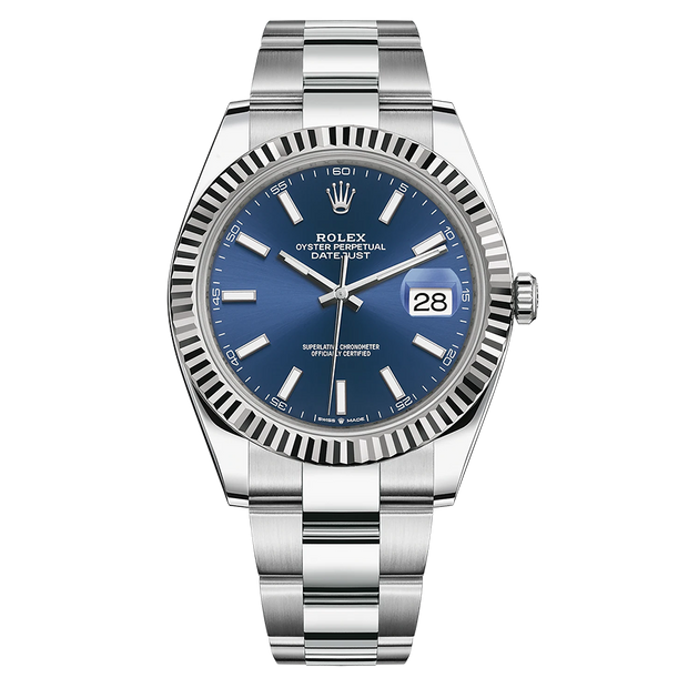 Rolex Datejust II Bright Blue Fluted Dial 41mm 126334