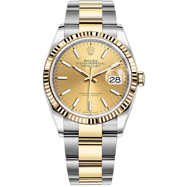Rolex datejust champagne sales dial