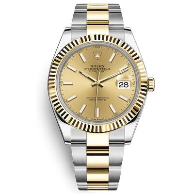 Rolex Datejust II Champagne Dial Fluted 41mm 126333