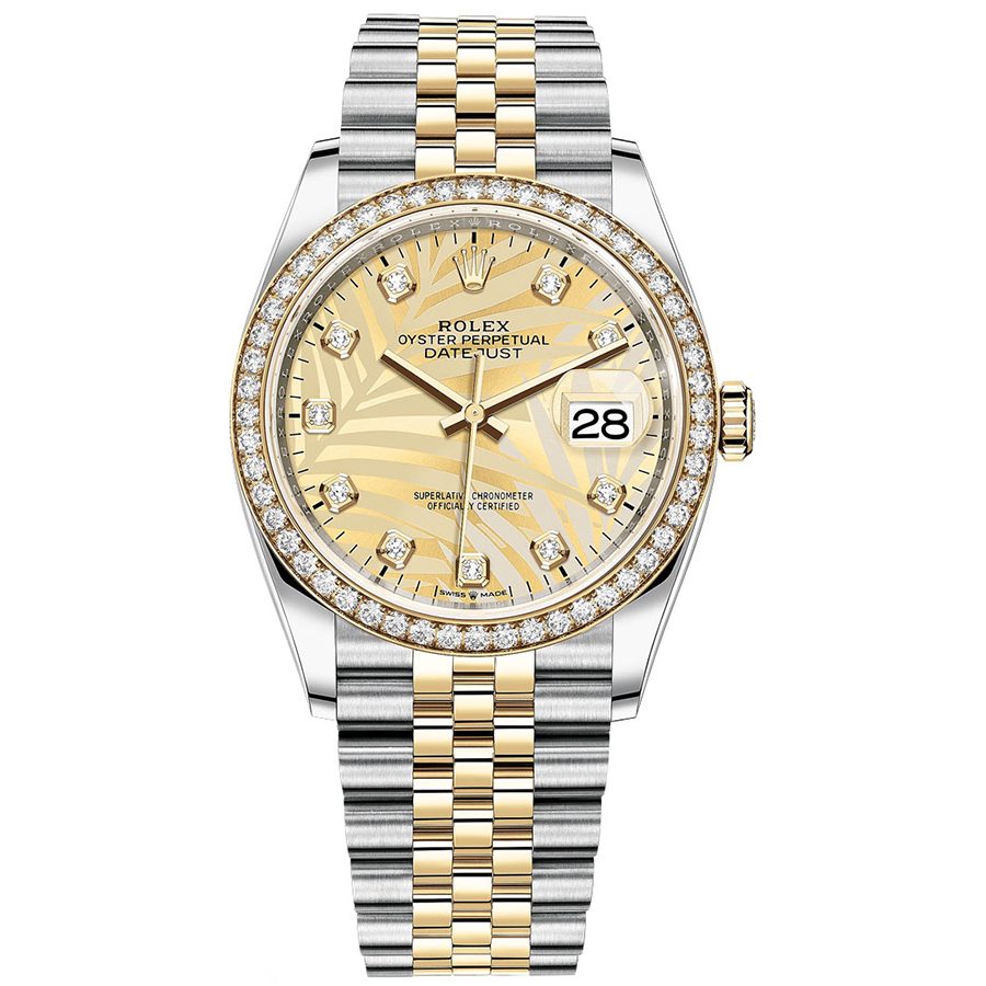 Rolex oyster discount perpetual date diamonds