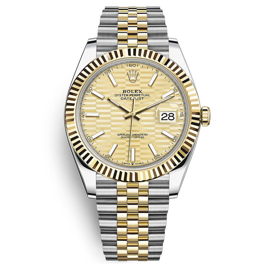 Rolex Datejust II Golden Fluted Motif Dial Watch 126333 FCT