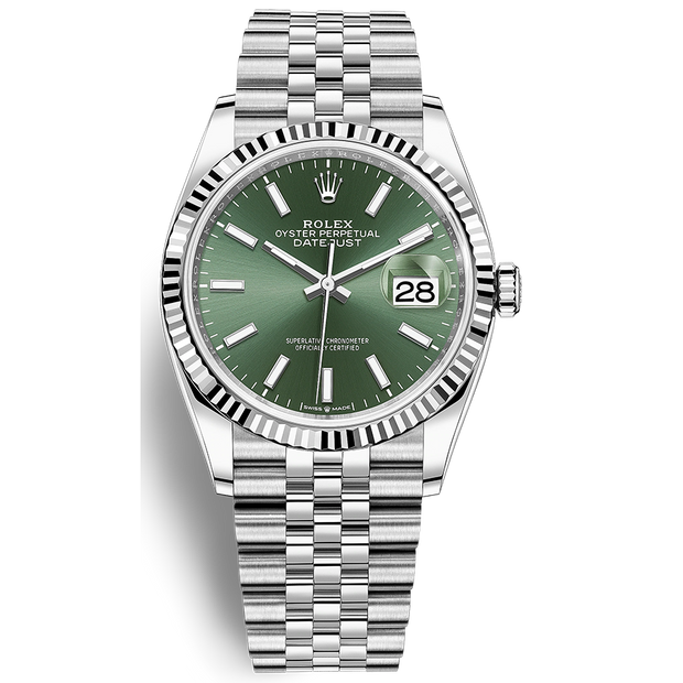Rolex Datejust II Mint Green Fluted Dial 36mm 126234