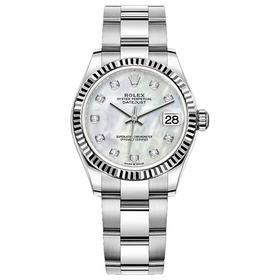 Rolex Datejust Mother Of Pearl Diamond Dial Fluted Bezel 31mm 278274