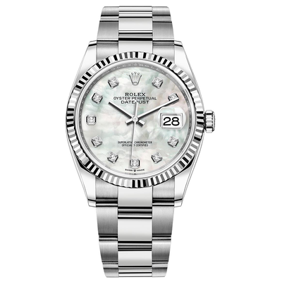 Rolex Datejust II Mother Of Pearl Diamond Fluted Dial 36mm 126234