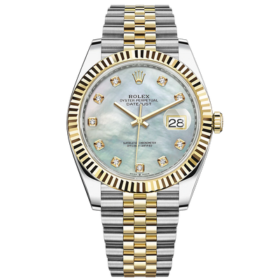 Rolex Datejust II Mother Of Pearl Diamond Fluted Dial 41mm 126333