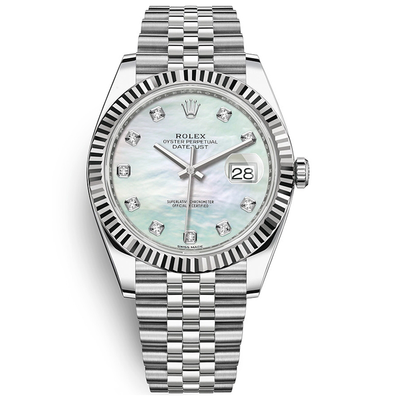 Rolex Datejust II Mother Of Pearl Diamond Fluted Dial 41mm 126334