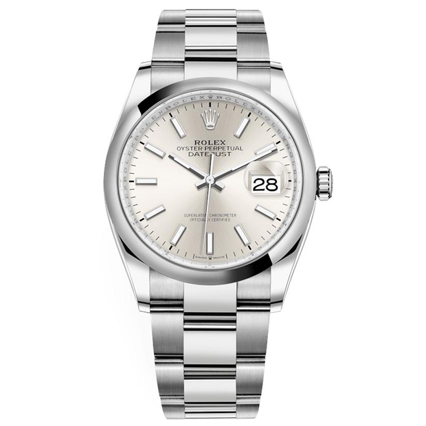 Rolex Datejust II Silver Domed Dial 36mm 126200