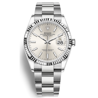 Rolex Datejust II Silver Fluted Dial 36mm 126234