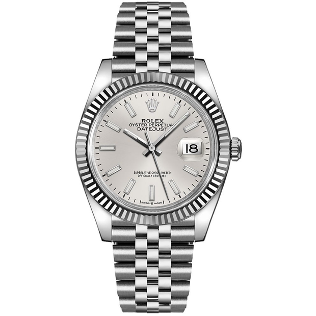 Rolex Datejust II Silver Fluted Dial 41mm 126334
