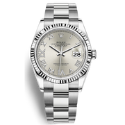 Rolex Datejust II Silver Diamond Fluted Dial 36mm 126234