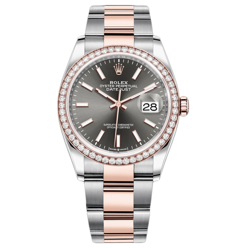 Rolex Datejust Slate Diamond Bezel 36mm 126281RBR
