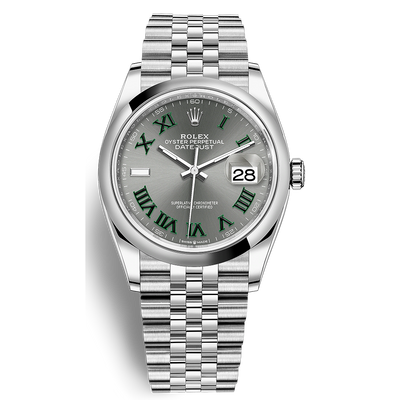 Rolex Datejust II Slate Roman Numeral Domed Dial 36mm 126200