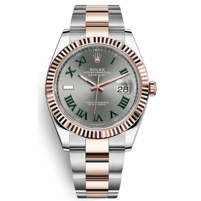 Rolex Datejust II Slate Roman Numeral Fluted Dial 41mm 126331