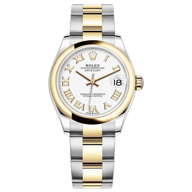 Rolex Datejust White Roman Numeral Dial Domed Bezel 31mm 278243