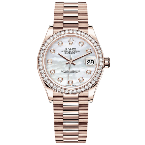 Rolex Datejust Mother Of Pearl Diamond Dial Diamond Bezel 31mm 278285RBR