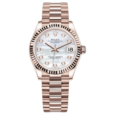Rolex Datejust Mother Of Pearl Diamond Dial Fluted Bezel 31mm 278275