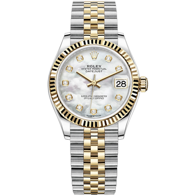 Rolex Datejust Mother Of Pearl Diamond Dial Fluted Bezel 31mm 278273