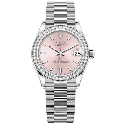 Rolex Datejust Pink Dial Diamond Bezel 31mm 278289RBR