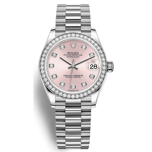 Rolex Datejust Pink Diamond Dial Diamond Bezel 31mm 278289RBR