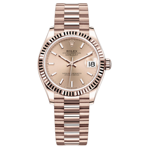 Rolex Datejust Rose Dial Fluted Bezel 31mm 278275