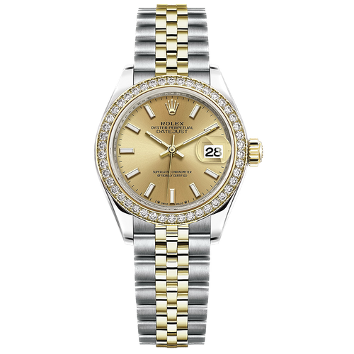 Rolex Lady-Datejust Champagne Dial Diamond Bezel 28mm 279383RBR