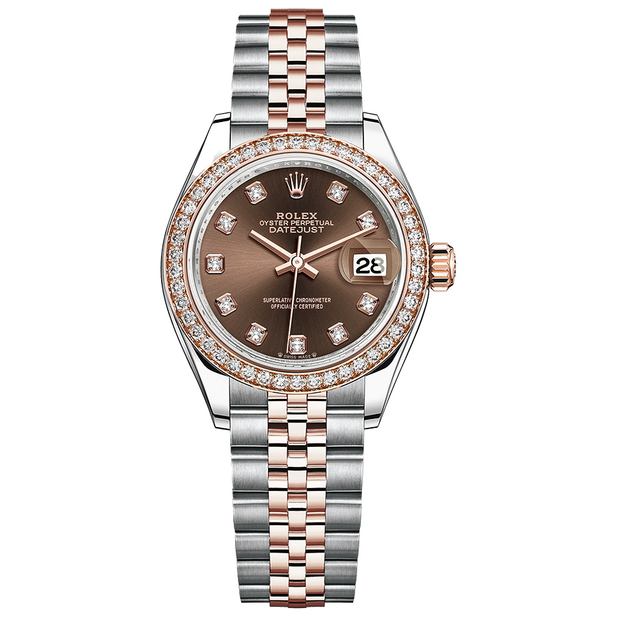 Rolex Lady Datejust Chocolate Diamond Dial Diamond Bezel