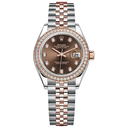 Rolex Lady-Datejust Chocolate Diamond Dial Diamond Bezel 28mm 279381RBR