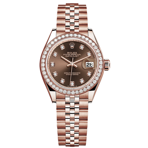 Rolex Lady-Datejust Chocolate Diamond Dial Diamond Bezel 28mm 279135RBR