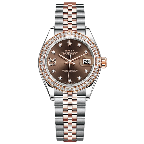 Rolex Lady-Datejust Chocolate Diamond Star Dial Diamond Bezel 28mm 279381RBR