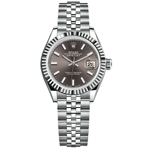 Rolex Lady-Datejust Dark Grey Dial Fluted Bezel 28mm 279174