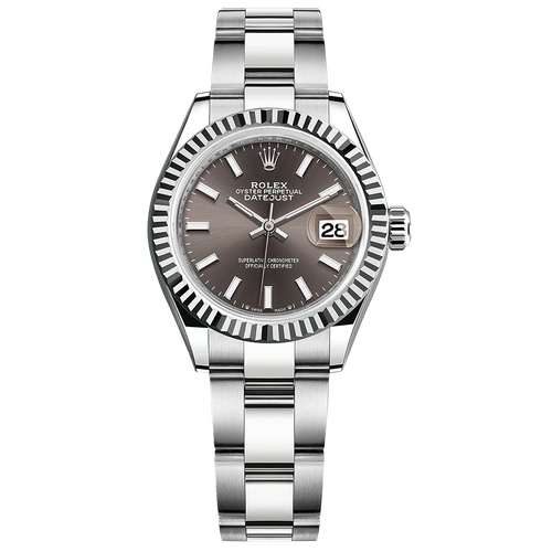 Rolex Lady-Datejust Dark Grey Dial Fluted Bezel 28mm 279174