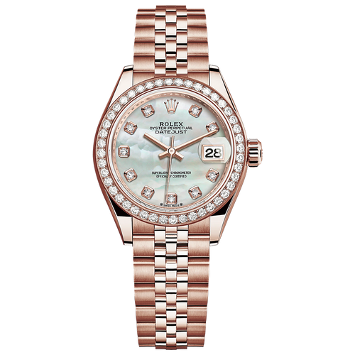 Rolex Lady-Datejust Mother Of Pearl Diamond Dial Diamond Bezel 28mm 279135RBR