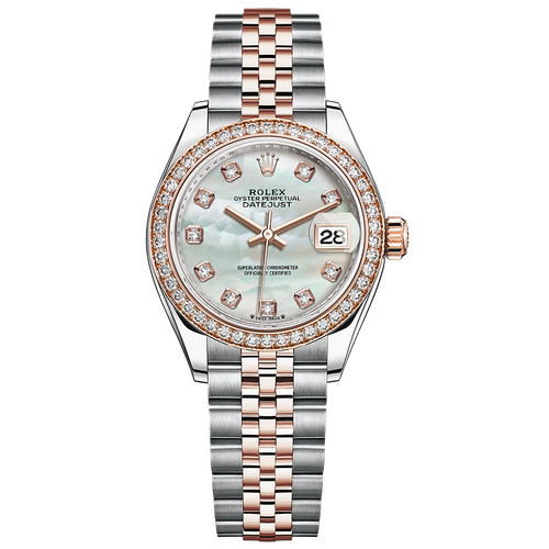 Rolex Lady-Datejust Mother Of Pearl Diamond Dial Diamond Bezel 28mm 279381RBR