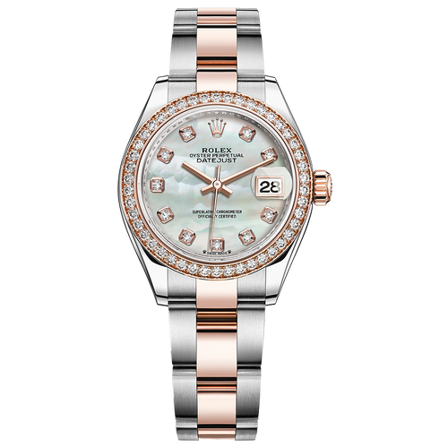 Rolex Lady-Datejust Mother Of Pearl Diamond Dial Diamond Bezel 28mm 279381RBR