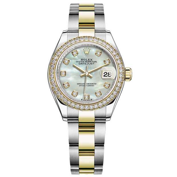 Rolex Lady-Datejust Mother Of Pearl Diamond Dial Diamond Bezel 28mm 279383RBR