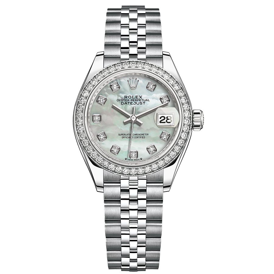 Rolex Lady-Datejust Mother Of Pearl Diamond Dial Diamond Bezel 28mm 27