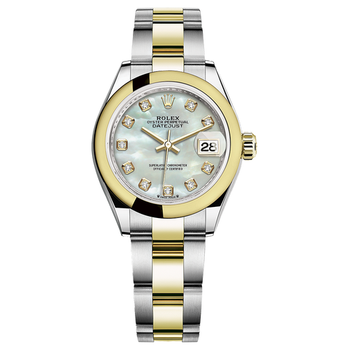 Rolex Lady-Datejust Mother Of Pearl Diamond Dial Domed Bezel 28mm 279163