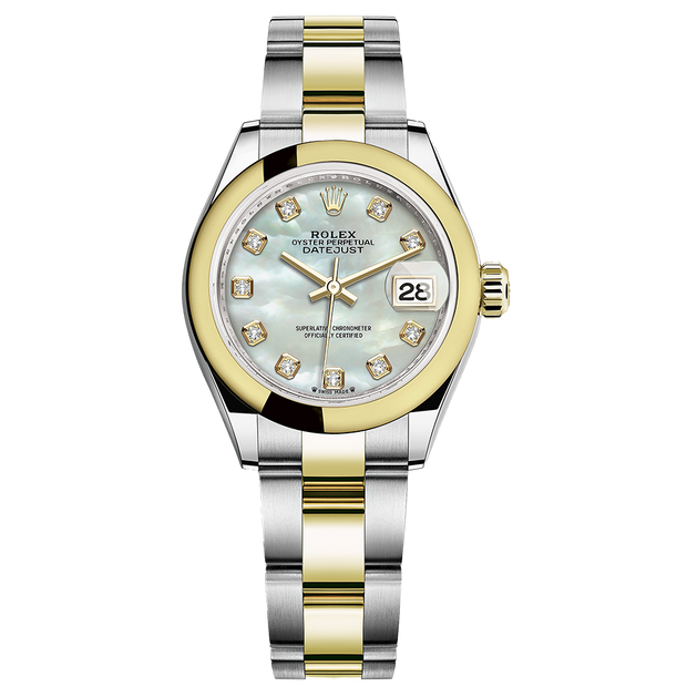 Rolex Lady-Datejust Mother Of Pearl Diamond Dial Domed Bezel 28mm 279163
