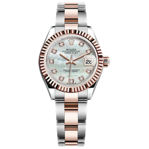 Rolex Lady-Datejust Mother Of Pearl Diamond Dial Fluted Bezel 28mm 279171