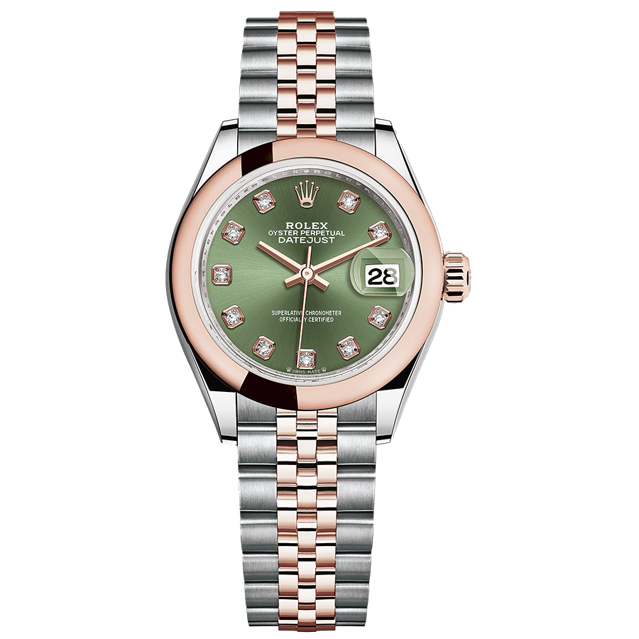 Shop Rolex Lady-Datejust Olive-Green Diamond Dial | 279161 | FCT
