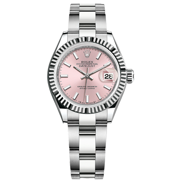 Rolex Lady-Datejust Pink Dial Fluted Bezel 28mm 279174