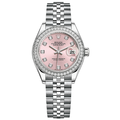 Rolex Lady-Datejust Pink Diamond Dial Diamond Bezel 28mm 279384RBR