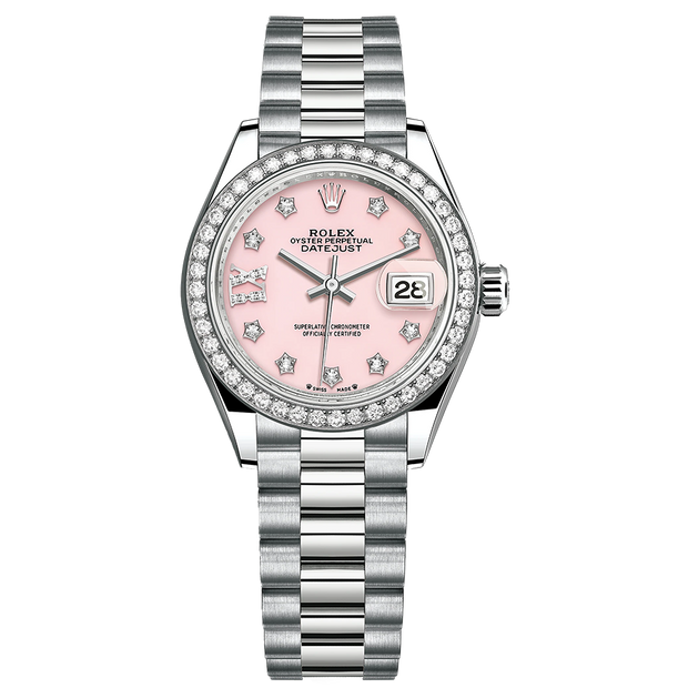 Rolex Lady-Datejust Pink Diamond Dial Diamond Bezel 28mm 279139RBR