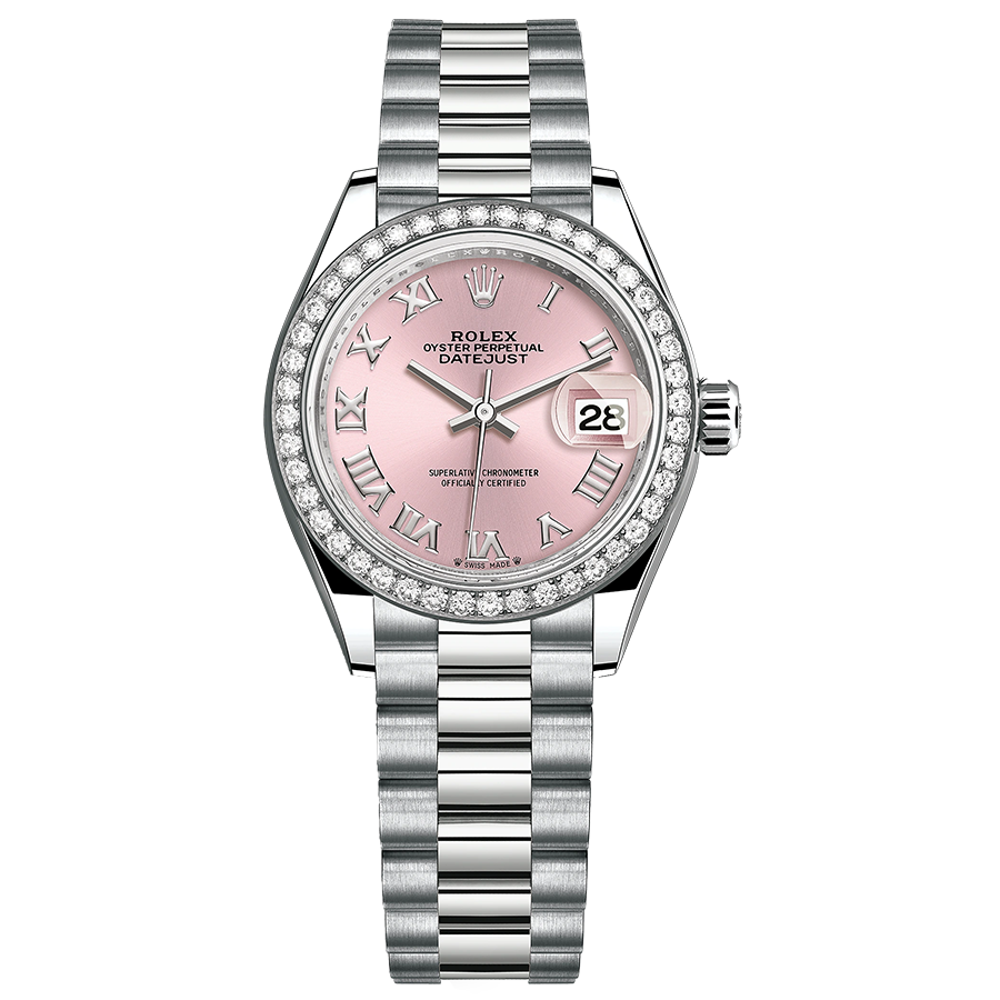 中古 ロレックス ROLEX 279139RBR ランダムシリアル ピンクオパール /ダイヤモンド レディース 腕時計 ROLEX - 中古 ロレックス ROLEX 279139RBR ランダムシリアル ピンク