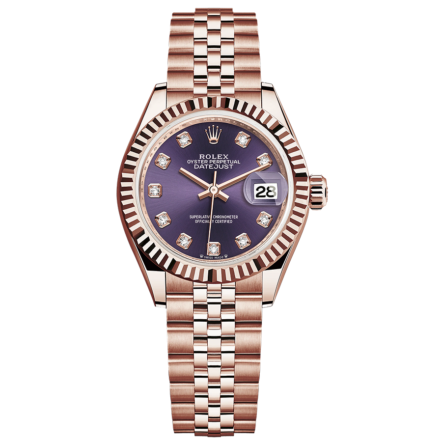 Shop Rolex Lady-Datejust Purple Diamond Dial 279175 | FCT